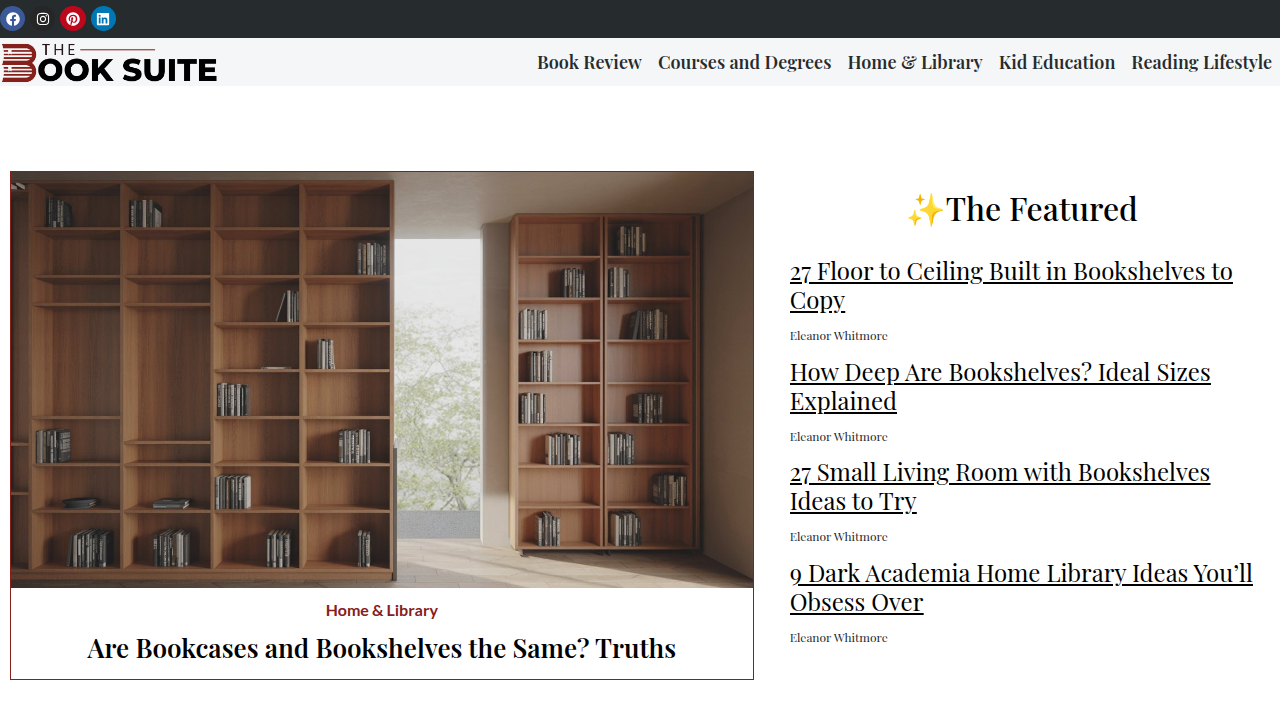 A screenshot of TheBookSuite homepage, a platform offering book summaries and literary insights.