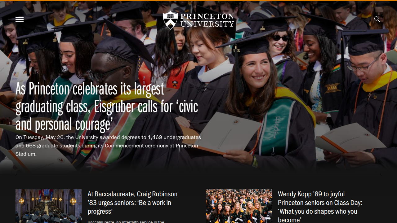 Visit Princeton University's official website to explore academic resources and news, including African American Studies.